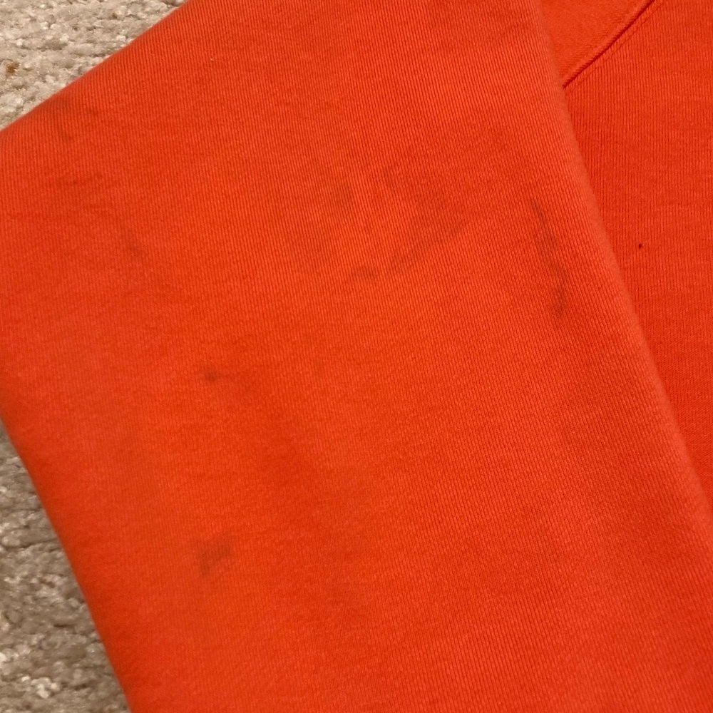 3/$20 Adidas Orange Red Logo Hoodie Fall Sweatshirt Activewear Women’s Large - Picture 4 of 7